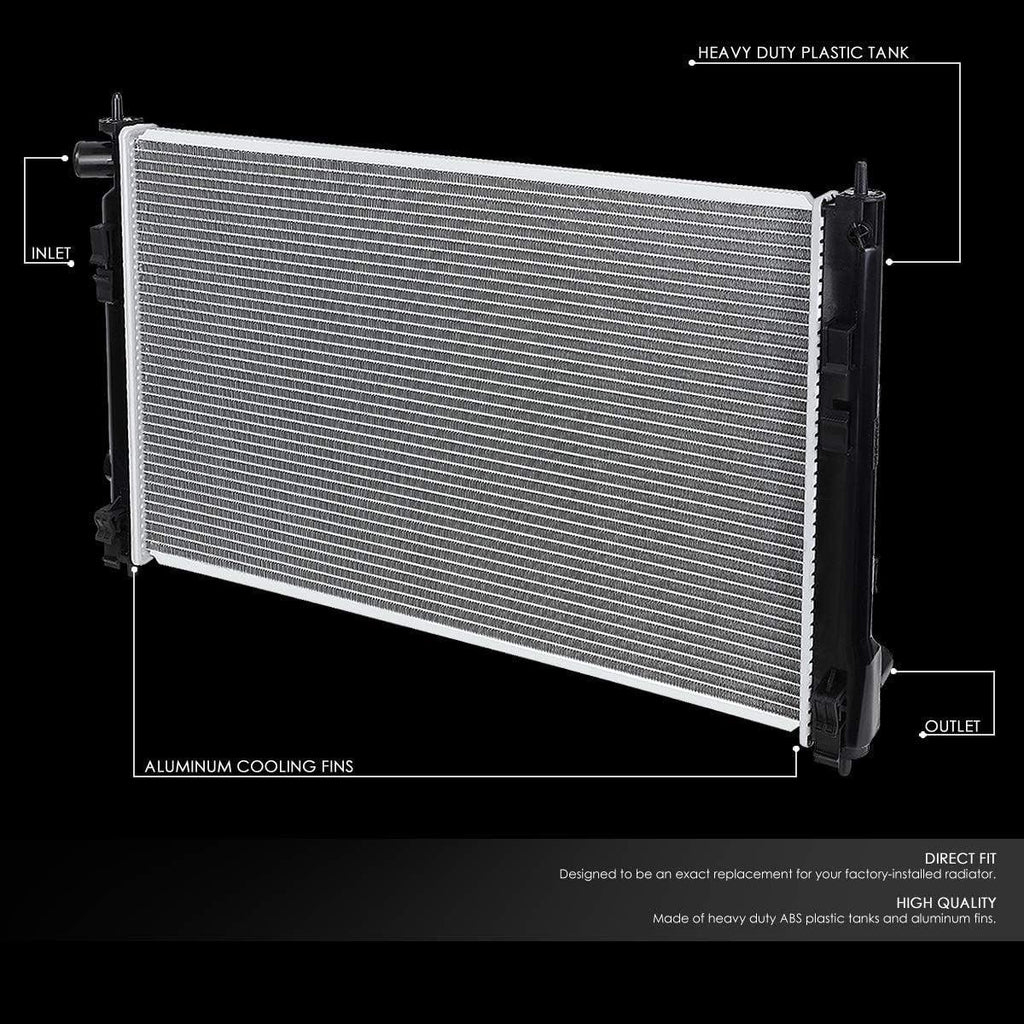 OEM-RA-2979 Aluminum Radiator Compatible with 08-14 Lancer/11-13 Outlander Sport AT, 27-9/16" W X 15-13/16" H X 5/8" D, 1-3/8" Inlet / 1-3/8" Outlet