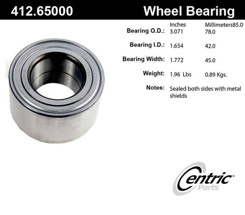 Centric Wheel Bearing for Escape, Tribute, Mariner 412.65000E