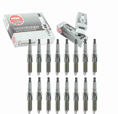 16 Pc NGK V-Power Spark Plugs Compatible with Dodge Ram 2500 5.7L V8 2003-2008