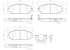 Front Disc Brake Pad Set for Santa Fe XL, Santa Fe, Sedona, Entourage (P30036N)