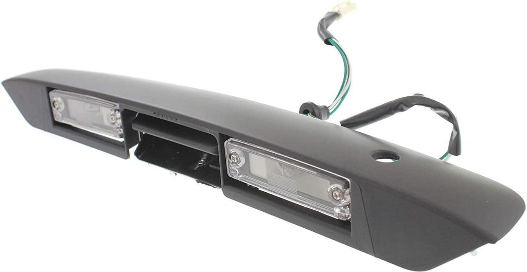 Exterior Rear Door Handle Compatible with Toyota Sienna 1998-2003 Back Door Primed Black with Lamp Assembly