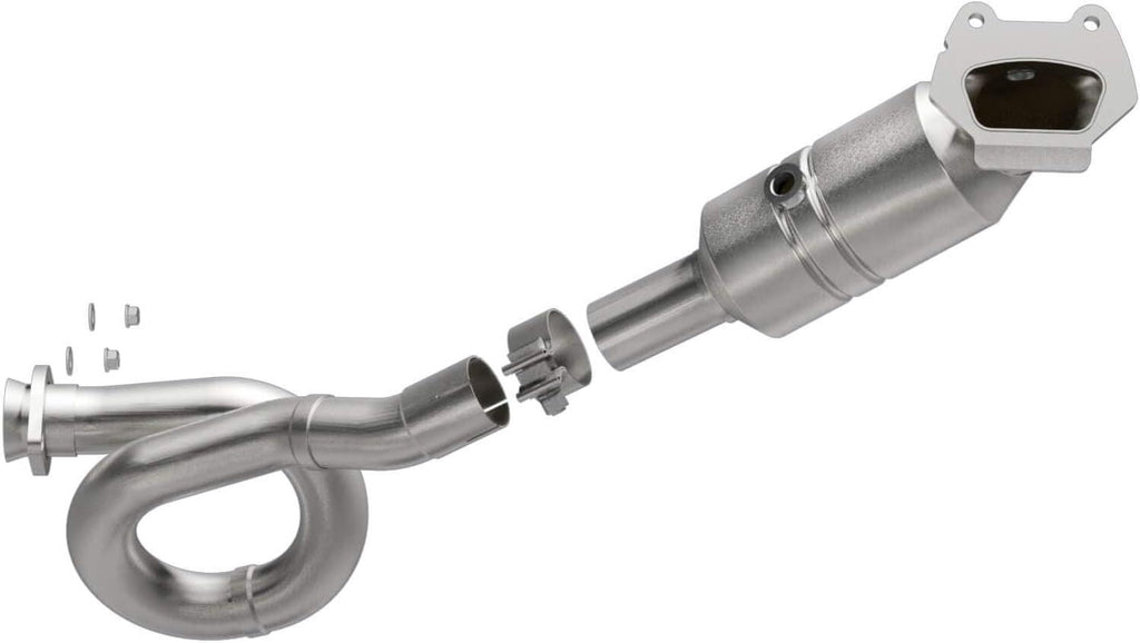 Manifold Catalytic Converter OEM Grade Federal/Epa Compliant 21-029 - Stainless Steel 2.5In Main Piping, 23.5In Overall Length, Pre-Converter & Midbed O2 Sensor - Wrangler OEM Replacement