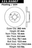 Centric Rear Disc Brake Rotor for Optima, Sonata, Magentis (121.51007)