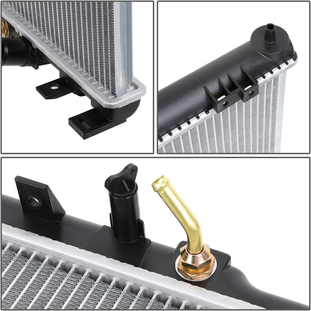 OEM-RA-2443 2443 Aluminum Radiator Compatible with 02-06 CR-V AT/03-06 Element,29-1/16" W X 15-3/4" H X 5/8" D,1-1/4" Inlet / 1-1/4" Outlet