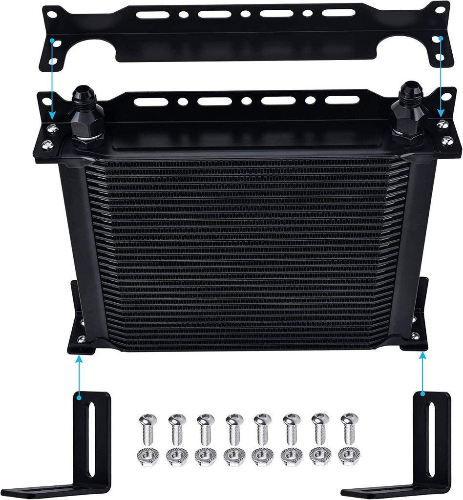 16 Row Oil Cooler Bundle with 330Mm Oil Cooler Mounting Bracket Kit