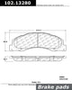 Centric Front Disc Brake Pad for Ford (102.13280)
