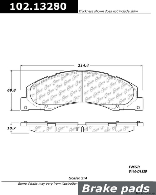 Centric Front Disc Brake Pad for Ford (102.13280)