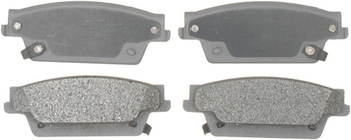 Silver 14D1020AM Semi-Metallic Rear Disc Brake Pad Set with Wear Sensor