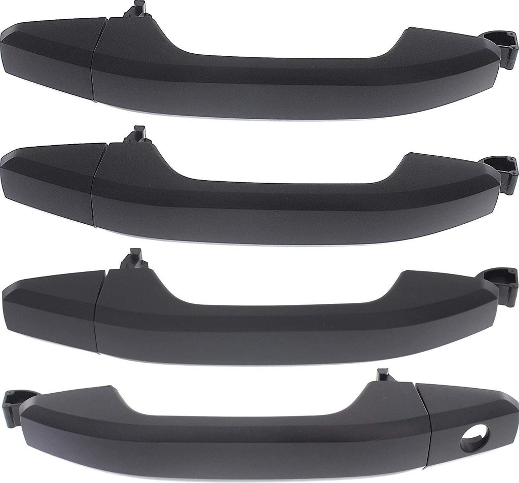 Front and Rear Exterior Door Handle Set of 4 Compatible with 2014-2018 Chevrolet Silverado 1500 and 2015-2019 Silverado 2500 HD Primed Driver and Passenger Side