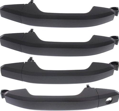 Front and Rear Exterior Door Handle Set of 4 Compatible with 2014-2018 Chevrolet Silverado 1500 and 2015-2019 Silverado 2500 HD Primed Driver and Passenger Side