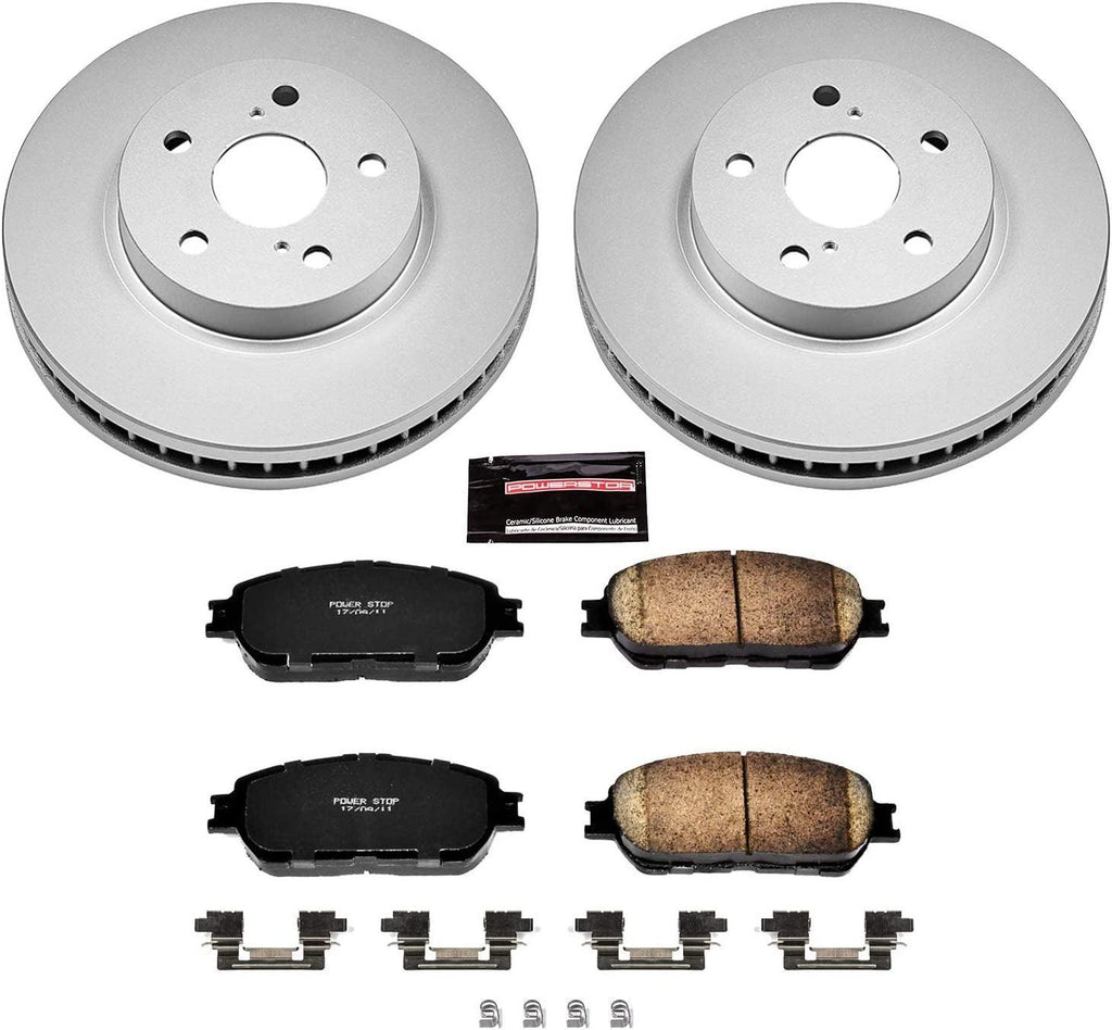 CRK5438 Coated Brake Rotor & Ceramic Brake Pads- Front