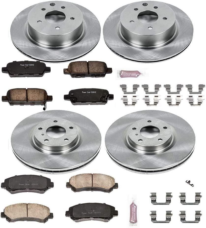 KOE6075 Autospecialty Front and Rear Replacement Brake Kit-Oe Brake Rotors & Ceramic Brake Pads