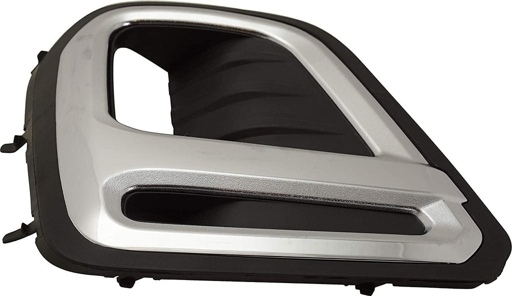 Front Fog Lamp Molding Compatible with 2019-2020 Subaru Forester Driver Side Black with Chrome Trim Premier/Touring Models