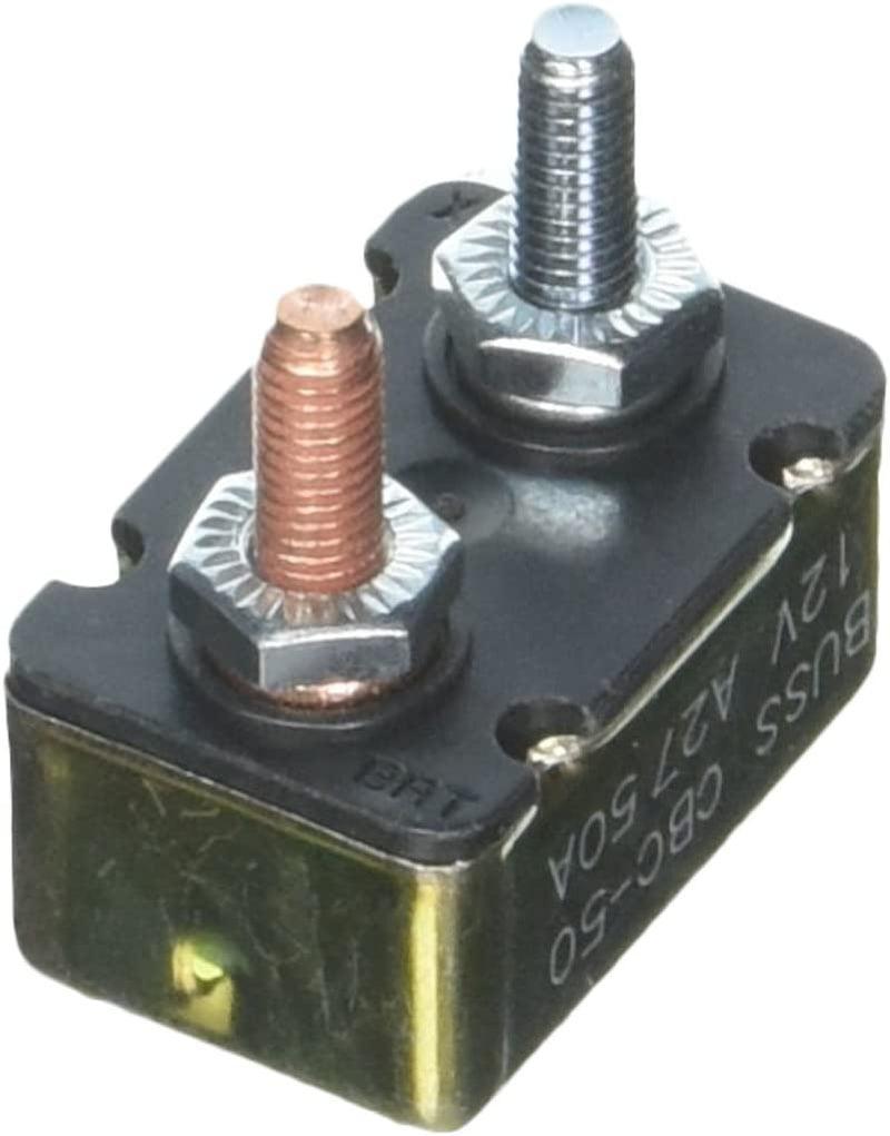 CBC-50 Circuit Breaker (Type I Heavy Duty Automotive with Stud Terminals - 50 A), 1 Pack
