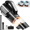 Handheld Vacuum Car Vacuum - 2 Speed Mini Vacuum Hand Vacuum, 10000Pa Pet Hair Vacuum Cleaner, Lightweight and Rechargeable Car Vacuum Hand Held Vacuum Cordless for Car Home Office-Black