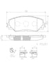 Front Disc Brake Pad Set for RAV4, Prius V, Xb, Xd, Corolla+More (P83082N)