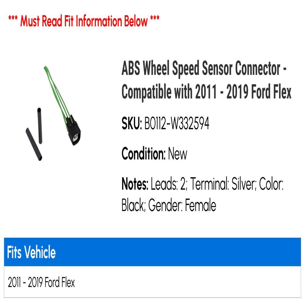 ABS Wheel Speed Sensor Connector - Compatible with 2011 - 2019 Ford Flex 2012 2013 2014 2015 2016 2017 2018