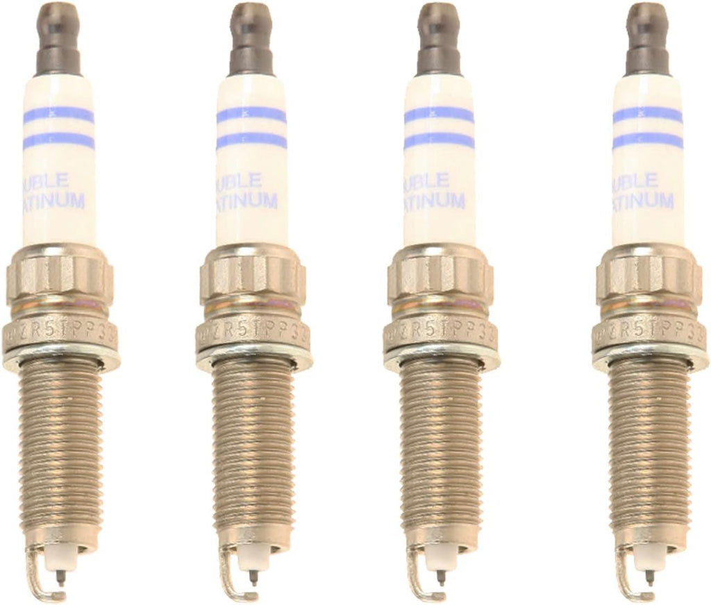 Premium Set of 4 Spark Plug Double Platinum for BMW 2.0 L4