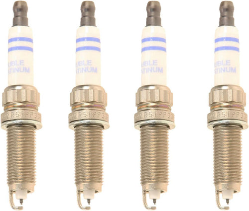 Premium Set of 4 Spark Plug Double Platinum for BMW 2.0 L4