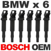6-Bosch OEM Direct Ignition Coil Set for BMW E90/E60 with Spark Plug Boot & Clip