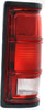 Tail Light Lens and Housing Compatible with 1987-1996 Dodge Dakota Black Trim, from 11-2-1987, Set of 2, Driver and Passenger Side Clear & Red Lens