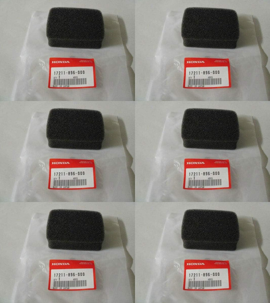 6 Pack  17211-896-000 Air Filter Element Fits G100K2 EG650 WA15 WB15 OEM