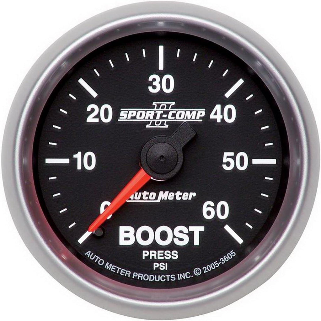 3605 Sport-Comp II Mechanical Boost Gauge, 2.3125 In.