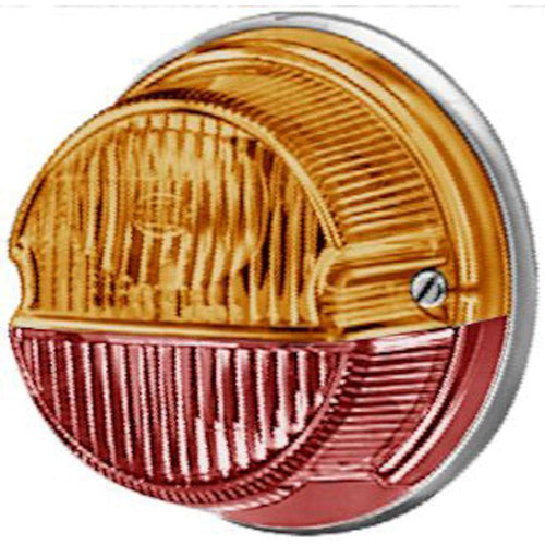 1259 Amber/Red Turn/Tail Lamp with Chrome Base - greatparts