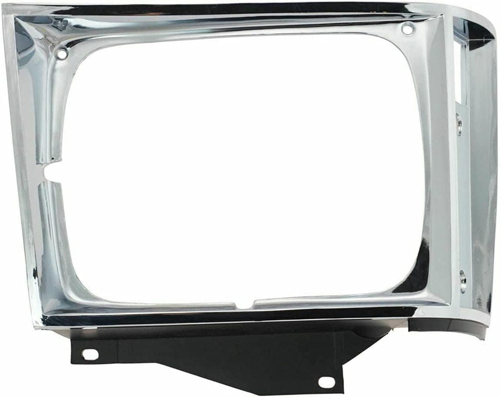 Violetlisa New Chrome Headlights Bezel Trim Left & Right Pair Set Compatible with Truck GRI00811