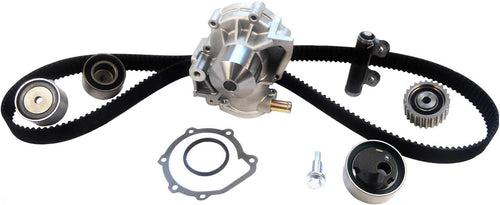 Professional TCKWP172A Timing Belt Kit with Water Pump, 2 Tensioners, and 3 Idler Pulleys