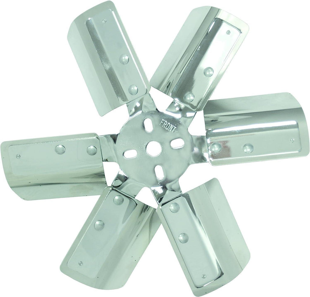17213 Heavy Duty Fan Blade Series 1000 13" Polished Chrome Stainless Steel Flex Fan Standard Rotation