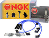 NGK Wire & 4 V-Power Spark Plugs Kit for Nissan Axxess D21 Pickup Stanza 2.4 L4