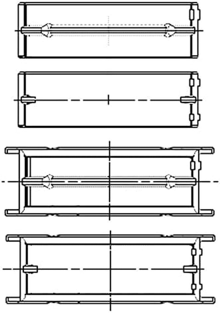 7M1532H-.25 Oversized Main Bearing Set for BMW, 0.25Mm
