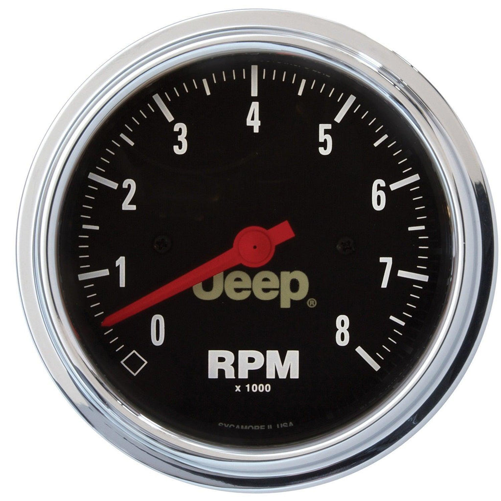 3-3/8 in. IN-DASH TACHOMETER 0-8000 RPM JEEP - greatparts