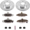 K1531-26 Rear Z26 Carbon Fiber Brake Pads with Drilled & Slotted Brake Rotors Kit
