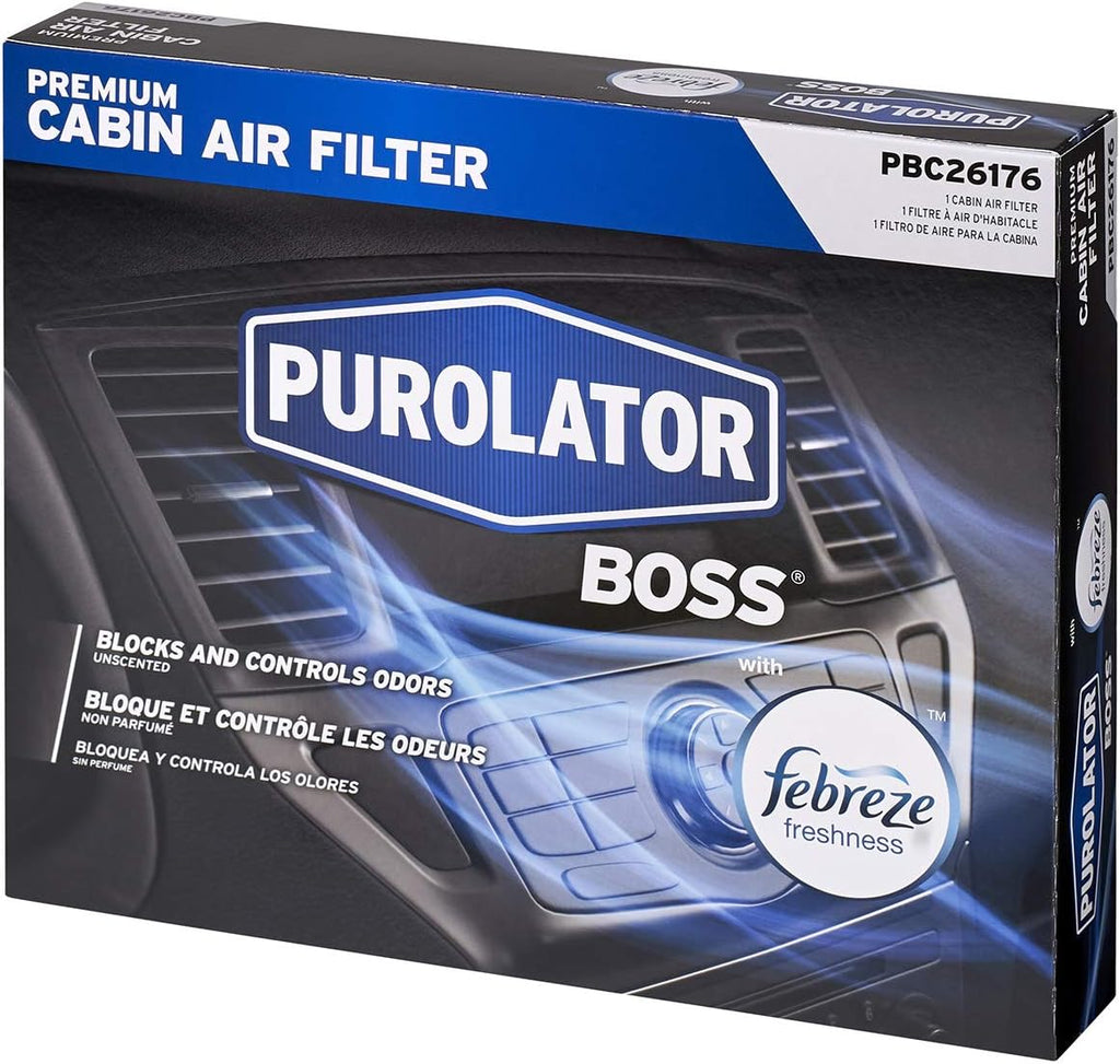 PBC26176 boss Premium Cabin Air Filter with Febreze Freshness Fits Select Dodge and Chrysler