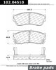 Centric Front Disc Brake Pad for Metro, Swift, Firefly, Sprint (102.04510)