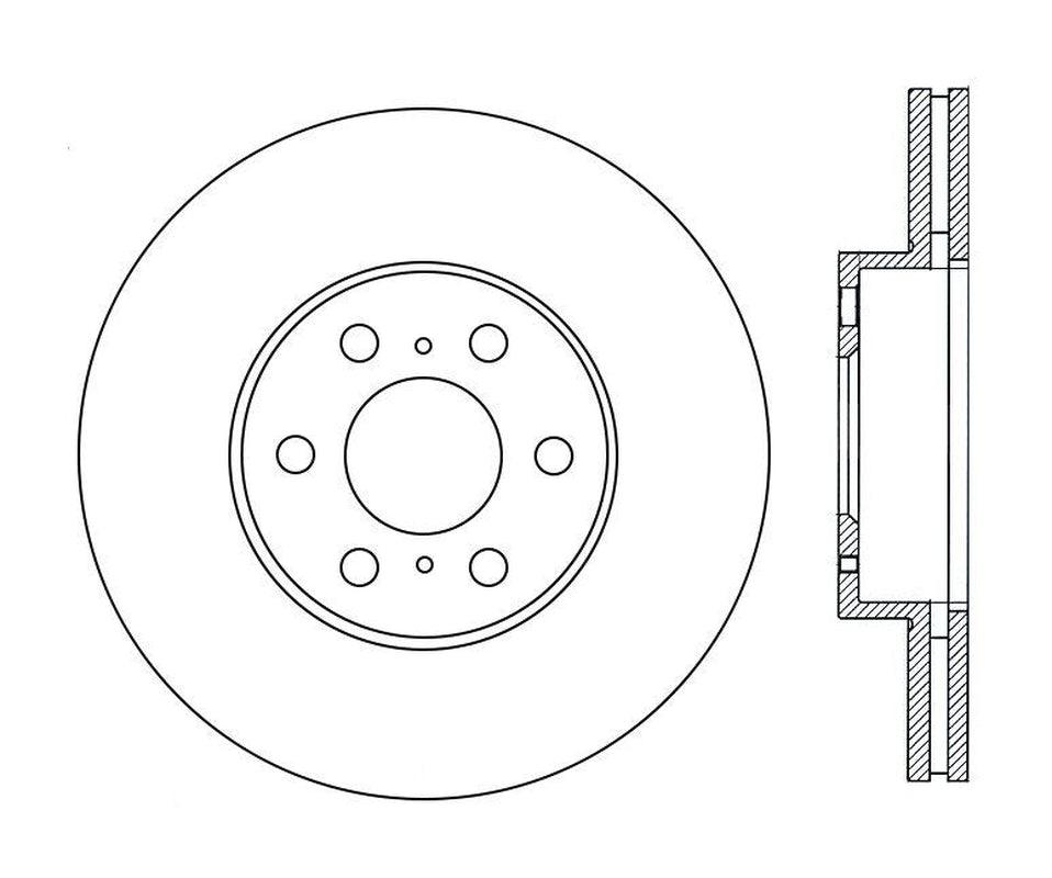 Centric Front Disc Brake Rotor for L200, Montero Sport (121.99067)