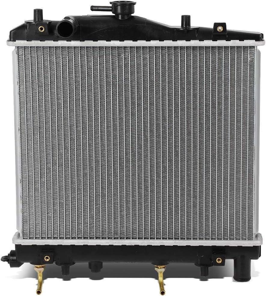 OEM-RA-263 1-Row Factory Style Aluminum Core Cooling Radiator Replacement Compatible with 88-93 Festiva at MT, 15-1/4" W X 12-11/16" H X 1" D