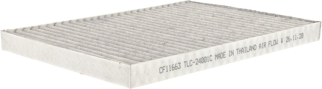 Fresh Breeze Cabin Air Filter with Arm & Hammer Baking Soda, CF11663 for Select Buick, Chevrolet, GMC and Saturn Vehicles, White