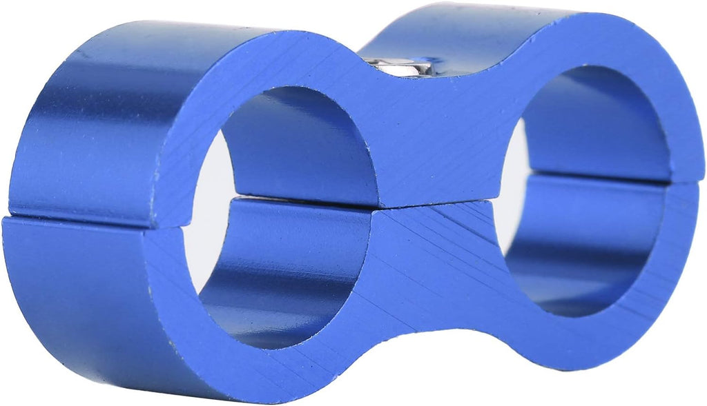 Hose Separator Clamp, 8AN Reusable Pratical Aluminum Alloy Fuel Line Separator, for Water Pipe Brake Line(Blue)