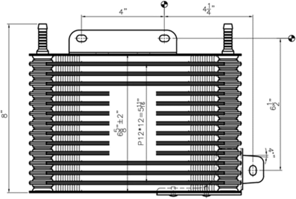 19013 External Transmission Oil Cooler Compatible with 2000-2011 Ford Ranger