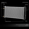 OEM-RA-1825 Factory Style Aluminum Cooling Radiator Compatible with 96-04 Chevy S10 / Sonoma, 96-05 Blazer/Jimmy, 26-1/4" W X 15" H X 1" D, 1-15/16" Inlet, 1-15/16" Outlet