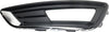 Fog Light Trim Compatible with 2015-2019 Ford Focus Black and Chrome Front, Driver Side