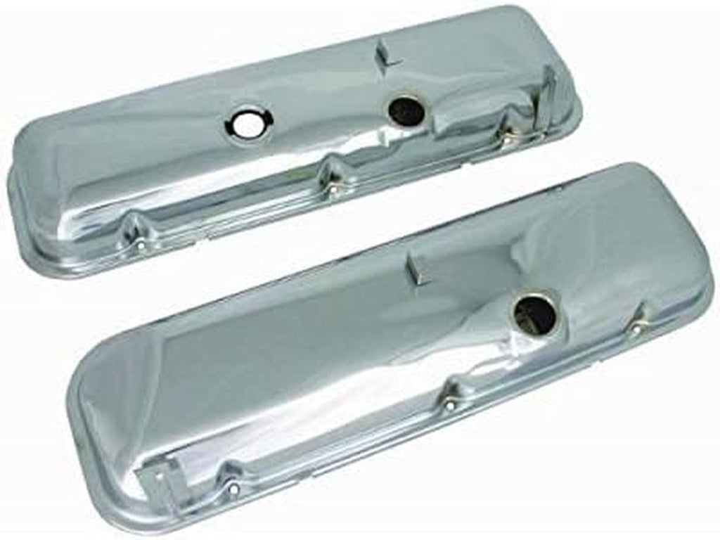 Racing Power Company  Short Chrome OEM Style Valve Cover for Big Block Chevy