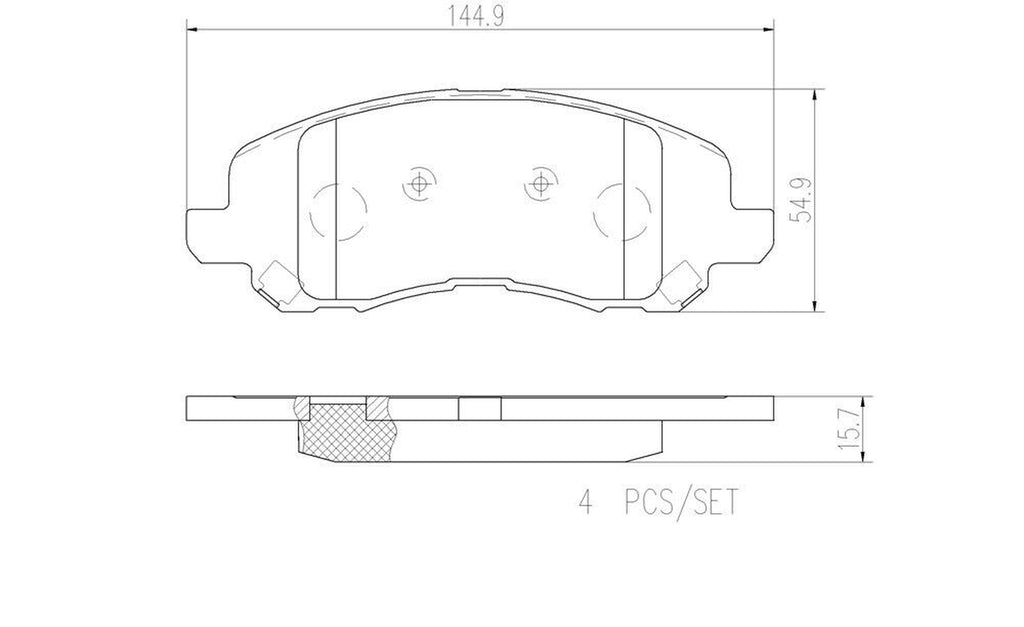 Front Disc Brake Pad Set for Compass, Patriot, 200, Avenger+More (P18001N)