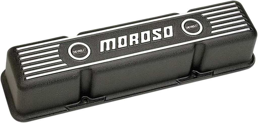 Moroso  Valve Cover/Sbc/Blk W/Logo, Black