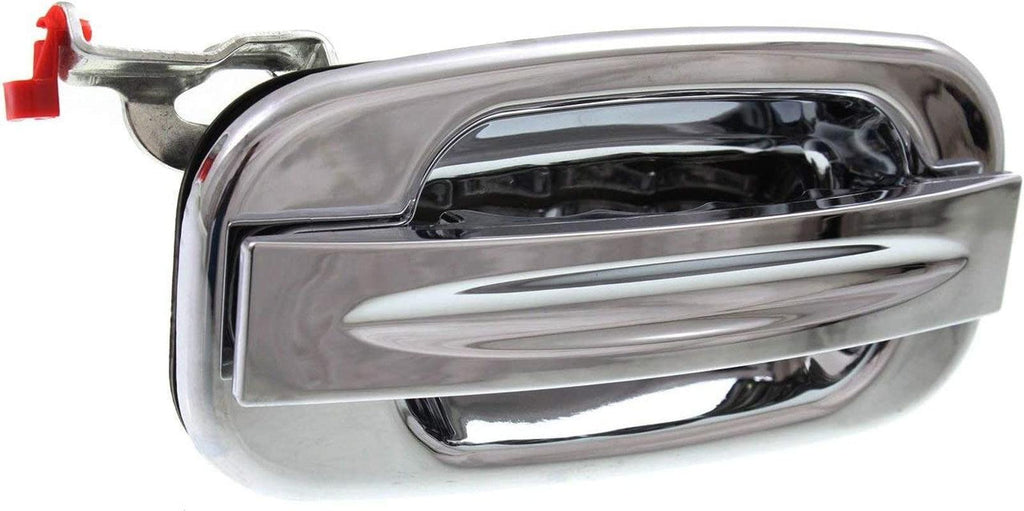 Exterior Door Handle Compatible with GMC Sierra/Silverado 1999-2007 Set of 4 Front and Rear Right Side and Left Side Chrome