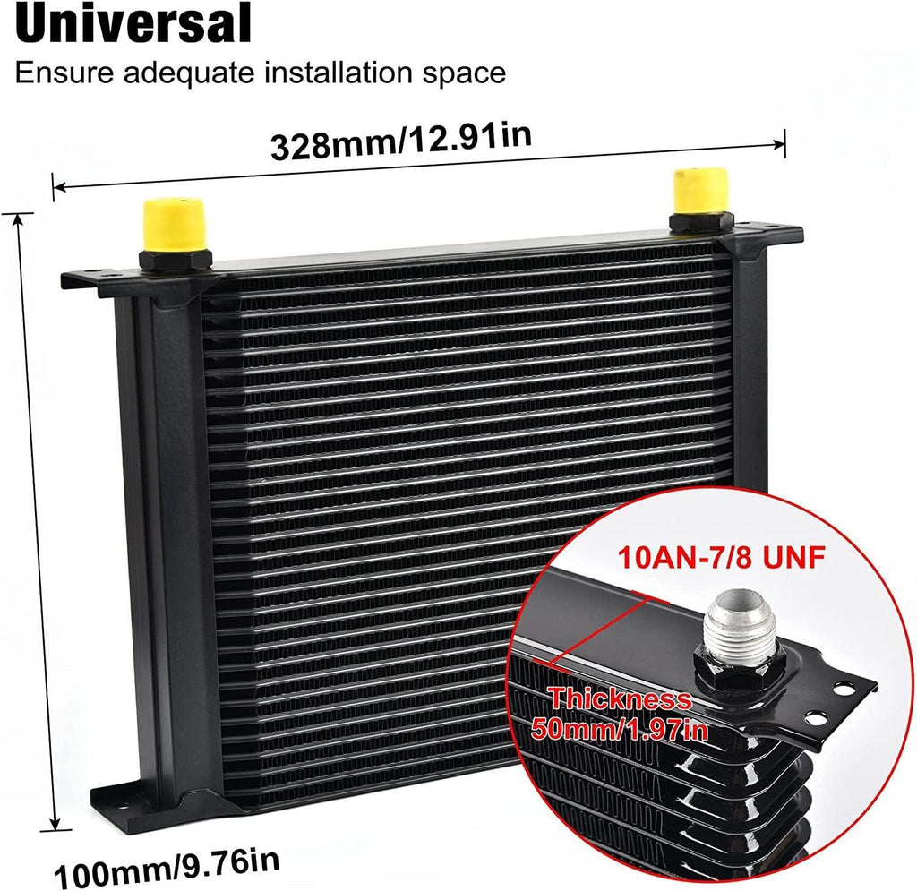 30 Row Oil Cooler Bundle with 330Mm Oil Cooler Mounting Bracket Kit