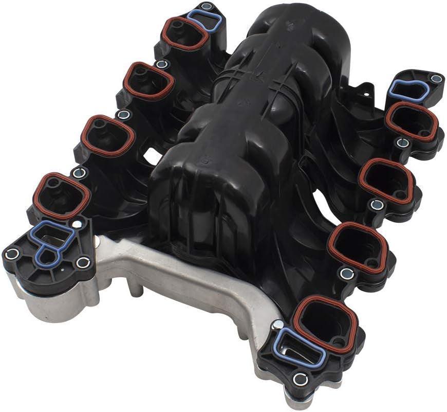 Replacement Upgraded Design Upper Intake Manifold W/Thermostat Gaskets & Hardware Kit Compatible with 02-05 Explorer Mountaineer 4.6L 2L2Z9424A 2L2Z9424AB